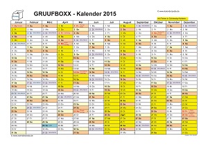 GRUUFBOXX Kalender